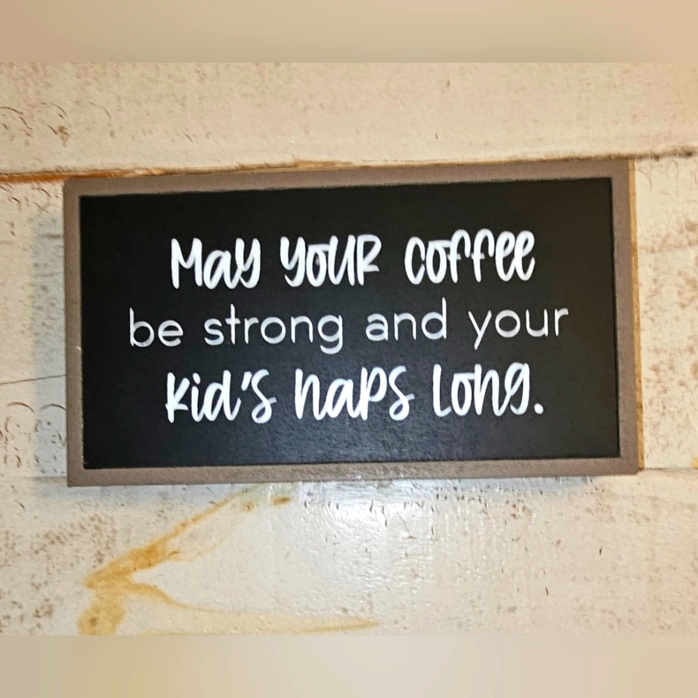 Charming Black and White Wall Sign